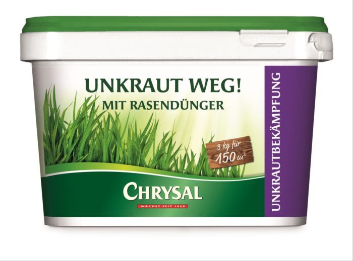 Chrysal Rasen-Dünger + Unkraut Weg 3kg für 100m²